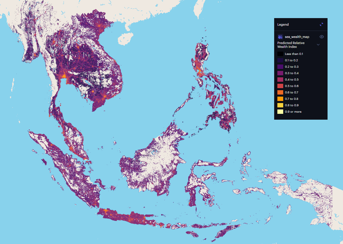 UNICEF AI4D Relative Wealth Mapping for SEA